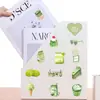 50 Hojas Doble Cara Estilo INS Lindas Pegatinas de Chica Matcha Graffiti Artístico Decoración para Botellas de Agua Refrigeradores Agendas Pegatinas PET