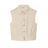 Atacado Verão 2026 Novo Estilo Europeu e Americano Roupas Femininas Cor Sólida Manga Top e Conjunto de Saia 1824 Top Branco