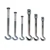Accesorios para Máquina Elevadora de Gancho 1 Tonelada 2 Toneladas 3 Toneladas 5 Toneladas Conjunto de Gancho Redondo de Acero Forjado Resistente al Desgaste para Colgar Piezas de Trabajo Máquina de Chorro de Arena
