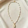 Melhor Vendedor Europeu Colar Personalizado Clavícula Gota de Óleo Colorida Olho Grego Cruz Pérola Pulseira Maria para Mulheres
