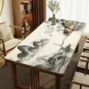 Nova toalha de mesa antiga estilo chinês, tapete para mesa de centro e mesa de jantar de couro estilo chinês, alta qualidade, à prova d'água, resistente a óleo, capa de toalha de mesa lavável