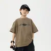 Camiseta de Manga Corta para Niños 2026 Verano Nuevo Estilo Infantil Tres Colores, Camiseta Moderna Versátil con Cuello Redondo Estampado de Letras para Niños