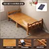Cama plegable de bambú, cama individual y doble plegable, uso doméstico simple, cama refrescante para adultos, cama para siestas para habitaciones de alquiler, tablero duro de bambú para siestas