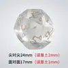 Dados Poliedros de Cristal Sintético Branco com Números Gravados Dnd Dungeons and Dragons Conjunto de Sete Peças Z01