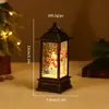 Novas Decorações de Natal da Amazon Pequena Lâmpada de Vento Papai Noel Interior Portátil Lâmpada de Vento LED Quadrada Digital