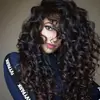 AliExpress vendendo peruca europeia e americana para senhoras cabelo longo cacheado onda fofa peruca de fibra química conjunto de cabeça uma geração de cabelo