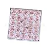 Su Fei Flor de Jabón Rosa para el Día de San Valentín Ramo de Flores de Jabón DIY Rosa Artificial Eterna Material de Empaque Caja de Regalo Floristería