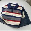 Camisa Polo Sem Manga Masculina Estilo Verão 2025 Roupa de Fora Sem Manga Linda Camisa Polo Infantil Tops de Bebê Atacado