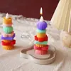 Molde de Silicone Empilhável para Velas DIY de Papoula, Suporte para Velas Perfumadas, Vários Moldes de Empilhamento de Circo
