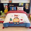 2026 Nuevo Estilo de Pompón Engrosado Estampado Formato Grande Dibujos Animados Alto Gramaje Leche Polar Conjunto de Tres Piezas Conjunto de Cuatro Piezas Sábana Cama Cama