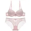 Lencería sexy de comercio exterior más vendida, escote en V profundo, realce para busto pequeño, sujetador push-up, modelador y reductor lateral, conjunto de sujetador talla grande
