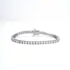 Pulsera de tenis de hip-hop europeo y americano con incrustaciones de diamantes completos y un diseño de circón de alta gama, exquisito y elegante, en stock
