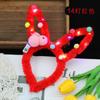 Diadema de Conejo con Orejas de Plumas Luminosas de Peluche de 14 Luces Juguete para Mercado Nocturno, Lugar Turístico, Concierto Fabricante de Accesorios para la Cabeza Venta al por Mayor Intermitente
