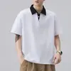 Ropa para Hombre Xintang 2026 Verano Nueva Camisa Polo para Hombre con Cuello de Solapa, Manga Corta, Ligera, Marca de Moda, Camisa Polo de Manga Tres Cuartos