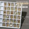 Nueva joyería para uñas rectangular ángulo recto caramelo de roca diamante al por mayor cristal súper brillante con fondo puntiagudo decoración de broca para uñas con forma