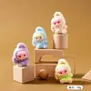Chica Conejo con Cabeza Inclinada de Terciopelo Vendedor Ambulante Artículos Pequeños Celebridad de Internet Lindo Accesorios de Resina para Hacer Tú Mismo Decoración de Coche Ins