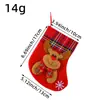 Calcetines Navideños Pequeños Bolsa de Regalo Bolsa de Dulces para Niños Colgante de Árbol de Navidad Bolsa de Regalo Decoración de Calcetines de Muñeco de Nieve Reno
