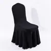 Venta caliente al por mayor encaje elástico boda hotel banquete fiesta concierto uso falda solar funda de silla