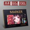 Bloco Marcador A4 Desenho à Mão 8K Lápis de Cor 16K Belas Artes Animação Design Caderno Escolar Elementar Livro de Colorir para Adultos e Crianças