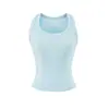 Camisola estilo americano picante para mulheres, com decote quadrado sem mangas, novo design de verão slim-fit que disfarça as gordurinhas laterais, top base de comprimento curto