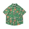 Camisetas de Manga Corta Divertidas con Dibujos Animados y Graffiti Estilo Hong Kong Veranieño para Hombres y Mujeres Estilo Dopamina Sueltas Dulces Florales Camisas Modernas
