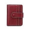 Monedero corto antimagnético RFID transfronterizo, multifuncional, con cremallera y hebilla, estilo retro europeo y americano para mujer.