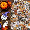 100 pegatinas de Halloween de dibujos animados, materiales para regalos navideños, pegatinas decorativas impermeables para DIY, venta al por mayor transfronteriza