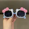 Gafas de Sol para Niños Lindas Gafas de Gatito de Pequeña Princesa Adorables Gafas para Niña Bebé Protección UV KT Lazo Transfronterizo