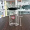 Em estoque: Potes transparentes de plástico PET, garrafas plásticas vazias, de grau alimentício, redondos, para embalar nozes, chá de flores e frutas cristalizadas, com selos herméticos