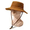 Chapéu de Pescador Proteção Solar Transfronteiriça Masculino Verão Exterior Chapéu de Sol Aba Larga Respirável Chapéu de Pesca Secagem Rápida Chapéu Bucket Unissex