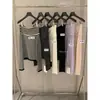 Suéter de Punto de Otoño Nuevo Estilo Coreano Verde Limón Dulce Rayado Versátil Adelgazante Elegante de Hombros Descubiertos Manga Larga para Mujer