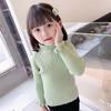 [Pronta Entrega Roupas de Tricô de Base para Meninas Primavera & Outono 2025 Novo Estilo Roupas de Tricô Gola Alta para Crianças e Bebês