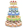 478 Suporte de Bolo Redondo Acrílico Multicamadas Suporte para Cupcakes Festa de Casamento Suporte de Exibição de Sobremesas de Casamento