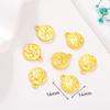 Banhado a cobre 18K ouro real estilo chinês antigo pingente de óleo de gota de ouro DIY frisado pulseira colar através de contas espaçadoras tridimensionais
