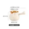 Olla de Cerámica Blanca para Té en Estufa de Cerramiento Tetera de Leche para Té Olla para Hervir Agua Olla Lateral para Hervir Agua