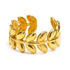 Estilo INS transfronterizo lujo ligero alta calidad variedad anillo abierto de acero de titanio femenino nicho temperamento anillo chapado en oro ajustable
