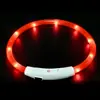 Collar Luminoso para Perro Collar para Mascota Collar para Perro Collar de Fibra Óptica de PVC Carga USB Collar Luminoso LED para Perro