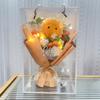Ramo de Rosas para el Día de San Valentín, Regalo de Navidad para Novia, Girasol Regalo Pequeño, Flor de Hilo Tejida a Mano Producto Terminado, Transfronterizo