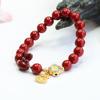 Pulsera de Conejo de Arena Dorada Púrpura Cinabrio de Guan Yu Bolsa de la Suerte Pulsera del Zodiaco Venta al por Mayor de Fábrica Transmisión en Vivo Dropshipping S2121002