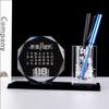 Portalápices de cristal creativo, sello de cristal personalizado, práctico material de oficina, regalos empresariales, adornos de recuerdo de graduación