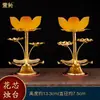 Conjunto de Buda de Vidro, Incensário, Vaso, Cálice para Água Benta, Lâmpada a Óleo, Xícara de Chá, Tubo de Incenso, Ornamentos para Sala Budista Doméstica
