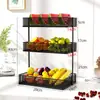 Prato de Frutas Multicamadas Sala de Estar Mesa de Centro Cesta de Frutas Doméstica Bandeja de Exibição de Doces e Salgadinhos Suporte de Armazenamento de Mesa Bandeja de Frutas
