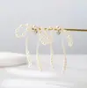 Pendientes Largos de Perla con Borlas Estilo Francés para Cara Fina Moda Elegante Perla de Imitación Pendientes Pequeños Frescos de Verano para Mujer