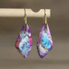 Pendientes Colgantes Artísticos Retro Color Abanico Emperador Natural Elegantes Elegantes Elegantes Pendientes Pendientes de Mujer