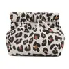Nova Bolsa de Maquiagem Grande Capacidade Estilo Ins 2024 Bolsa Portátil para Armazenamento de Cosméticos Bolsa de Armazenamento com Estampa de Leopardo para Mulheres