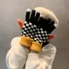 Guantes de Invierno Forrados de Polar Engrosados para Pantalla Táctil con Raya de Color Contrastante Estilo Coreano Ins Lindos para Estudiantes Ciclismo Guantes Cálidos