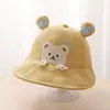 Gorro de Bebé para Primavera y Otoño, Gorro de Pescador de Pana para Niños, Gorro de Sol de Dibujos Animados para Niña, Gorro Cortavientos para Niño, Lindo de Invierno