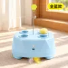 Juguetes para Gatos Juguete Multifuncional de Whack-a-Mole Palo Giratorio con Plumas para Teaser Autoentretenimiento Artefacto de Descompresión Juguete Eléctrico para Gatos