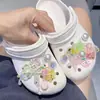 Novos Charms de Sapato Flor Pérola Olho de Gato High-End Removíveis Compatíveis com Crocs Fivelas de Sapato Acessórios Decorativos Modernos e Tendência