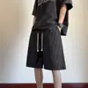 Shorts casuais estilo americano para homens, calças de comprimento médio soltas de verão, marca moderna para adolescentes, calças versáteis de comprimento médio com estampa de zebra, tamanho plus
